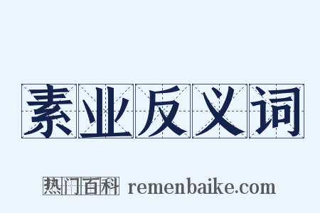 素业反义词是什么意思的图片